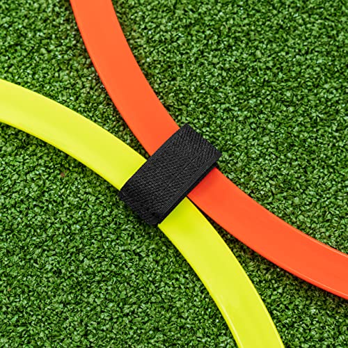 FORZA Agility Rings [12 Pack] | Speed & Agility Training Equipment for Athletes - Available in 10 Colors - color: Black