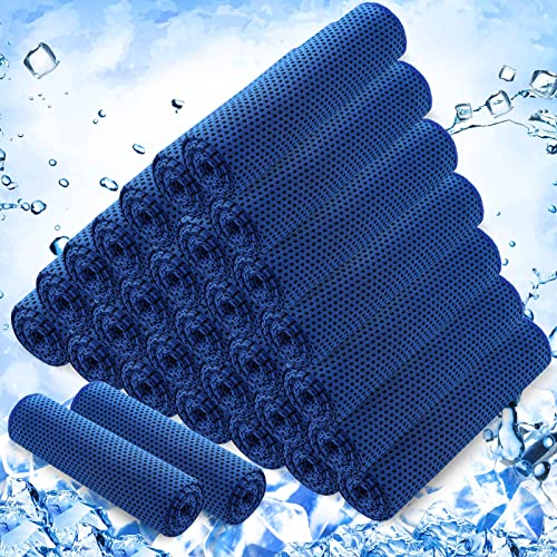 Hosuly 30 Pack Cooling Towels 40"x12" - color: Dark Blue