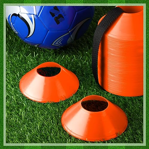 Hanaive Mini Soccer Cones for Agility Drills, 5 Inch - color: Orange