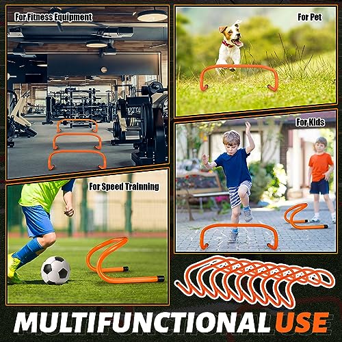 10 Pcs Speed Agility Training Hurdles Detachable Durable Hurdle Agility Plyometric and All Purpose Speed Training Equipment for Athletes Soccer Basketball
