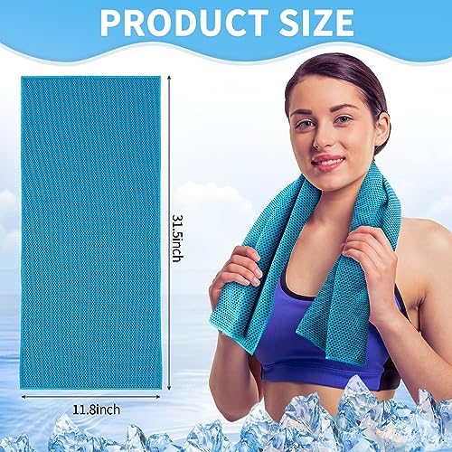 Honoson Cooling Towel Bulk - Neck & Face Cool Chilly Towels Microfiber Breathable Sport Sweat Rag for Gym, Yoga, Travel, Camping, Running, Outdoor