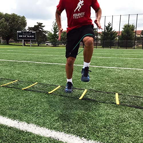 Kbands | Speed and Strength Leg Resistance Bands | Includes Speed 101 and Agility FX Digital Training Programs - Sizes for Youth, Intermediate, and Advanced Athletes - color: Black, Blue