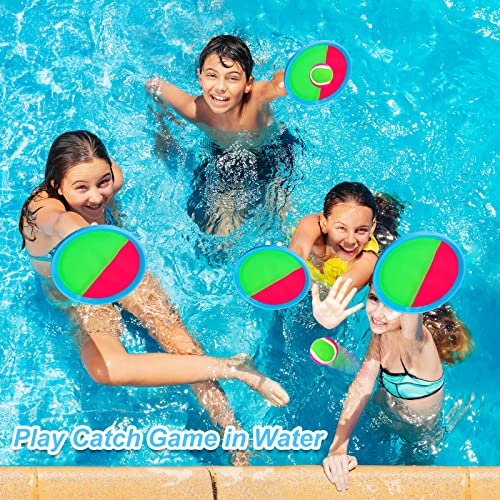 Toss and Catch Ball Game Outdoor Toys for Kids Yard Games Beach Toys Outside Games for 3 4 5 6 7 8 9 10 Year Old Boys Girls (Upgraded) - style: 4 Paddles 4 Balls