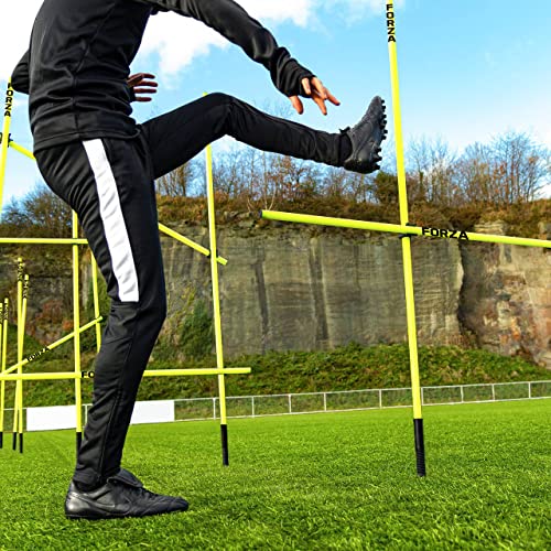 FORZA Pro Adjustable Hurdle Set | Speed & Agility Training with Rubber Bases or Ground Spikes for Extra Stability [4ft or 5ft]