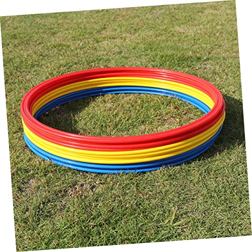 9pcs Soccer Training Rings Abs Agile Fitness Ring Set for Football Basketball Training 40cm 3 Colors