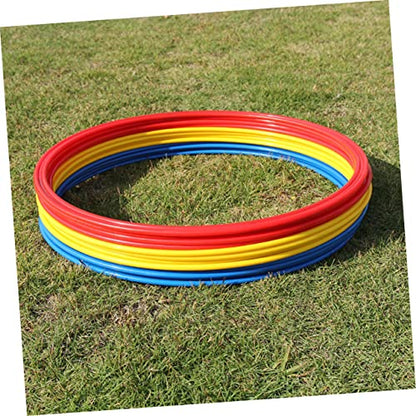 9pcs Soccer Training Rings Abs Agile Fitness Ring Set for Football Basketball Training 40cm 3 Colors