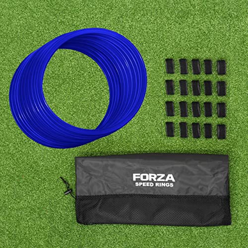 FORZA Agility Rings [12 Pack] | Speed & Agility Training Equipment for Athletes - Available in 10 Colors - color: Electric Blue