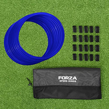FORZA Agility Rings [12 Pack] | Speed & Agility Training Equipment for Athletes - Available in 10 Colors - color: Electric Blue