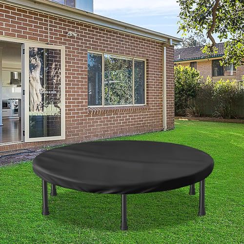 Mini Trampoline Cover 48 Inch Waterproof Fitness Trampoline Cover for Adults - Not Spring Covers (Black)