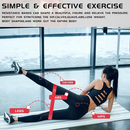 Sweat&Co Resistance Loop Exercise Bands/Pilates Flexbands (Set of 5 Resistance Bands) with Carry Bag by Bargains&Co