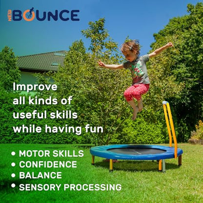 New-Bounce Mini Trampoline - Foldable Trampoline for Children and Adults - Fitness Rebounder Trampoline - Holds Up to 150-220 Lbs - style: 36" with Handlebar
