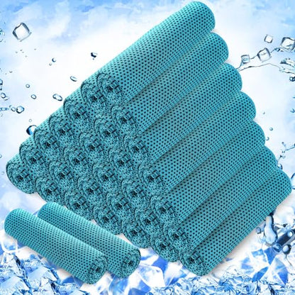 Hosuly 30 Pack Cooling Towels 40"x12" - color: Aqua Blue