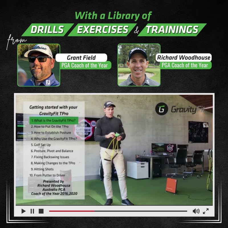 Golf Swing Performance Trainer Aid | Golf Swing Trainer Trusted by PGA Coaches | Backed by 30 Years Research | Elevate Your Golf Training | Enhance Strength, Stability, Rotation & Posture - style: TPro Yellow - light for golf skills