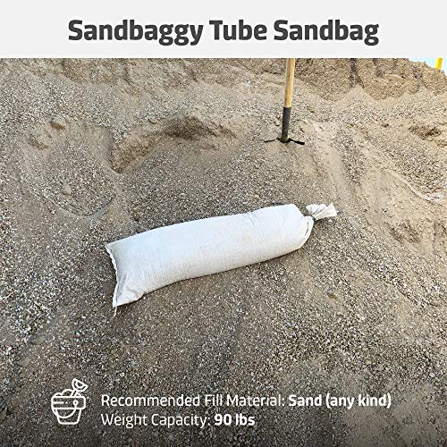 Sandbaggy 38 Inch by 12 Inch Empty Tube Sandbags - Sand Bag Water Barrier - For Re-Directing Water in Flood/Erosion Issues - Sand Not Included (1 Bag)