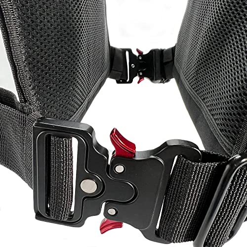 HD Vest Metal Buckles | Adjustable Weighted Vest | Heavy Duty Vest with Metal Buckles for Cross-training Calisthenics training - color: Black