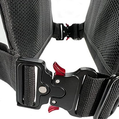 HD Vest Metal Buckles | Adjustable Weighted Vest | Heavy Duty Vest with Metal Buckles for Cross-training Calisthenics training - color: Black