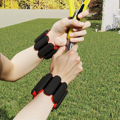 Ankle weights for women wrist weight: Adjustable ankle & wrist weights 2lbs(1lb each) for Pilates & Yoga exercise - Hand & Leg weights for women at home