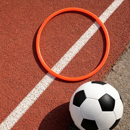 8pcs 12 Inch Agility Rings - Speed Training Hurdles - Plastic Circle 30cm Jumping Hoops for Gymnastics Sports Football Soccer Practice