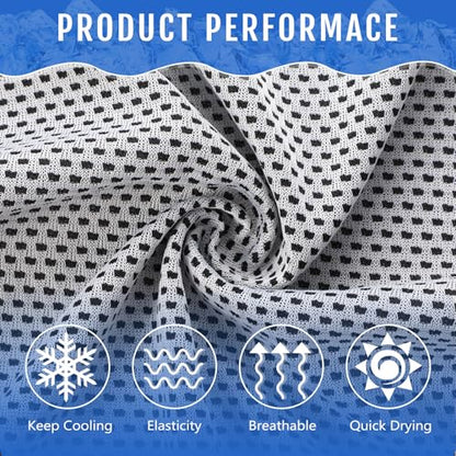 200 Pack Cooling Towels Bulk 40"x12" Cooling Rags for Neck and Face Ice Sweat Towels Breathable Microfiber Workout Cloth for Gym Yoga Golf Sport Running(Grey)