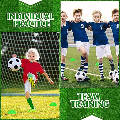 Hanaive Mini Soccer Cones for Agility Drills, 5 Inch - color: Green