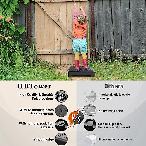HBTower Mobility Step Stool for Adults & Seniors,Non-Slip Platform - color: Black