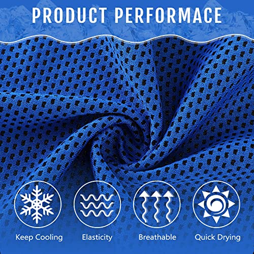 Hosuly 30 Pack Cooling Towels 40"x12" - color: Bright Green, Dark Blue