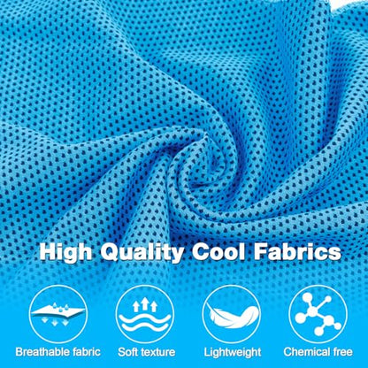 MENOLY 30 Packs Cooling Towels Bulk Cooling Towels for Neck and Face Gym Workout Cooling Neck Rags for Sports Yoga Soft Microfiber Breathable Sweat Rags for Hiking Running Fitness