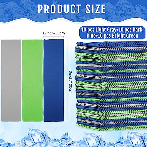Hosuly 30 Pack Cooling Towels 40"x12" - color: Bright Color