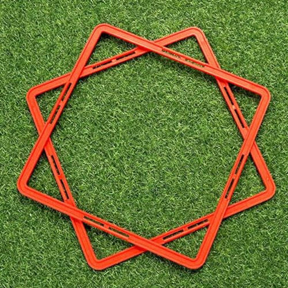 SUPVOX Multi-Function Portable Agility Rings 6-Pack 16.9 Inch Square Speed Circles for Football Soccer Training and Footwork Exercises