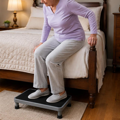 Heavy-Duty One Step Stool with Carry Handle – 4.1" Low Foot Stool, Non-Slip Rubber Platform, 500lb Capacity – Portable Safety Step Stools for Adults, Seniors, Bathroom, Bed, SUV, 17"x13"