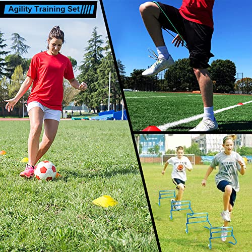 HOTOOLME Agility Training Equipment Set, Soccer Training Equipment for Kids,Football Training Equipment,Agility Ladder Speed Training Equipment