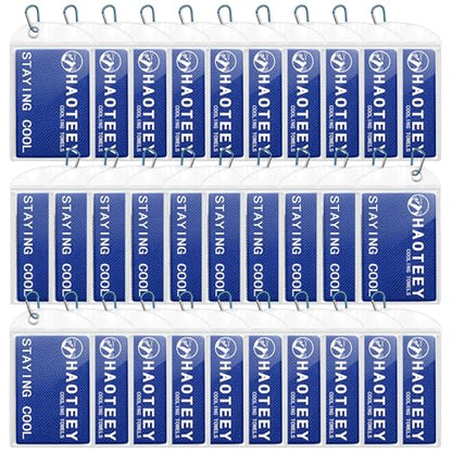 Cooling Towels Pack of 30, 40"*12" Neck Cool Towel Bulk, Cold Towels for Neck and Face, Cooling Rags Sports Towel for Hot Weather, Running, Soccer, Yoga, Gym, Golf - color: 30darkblue