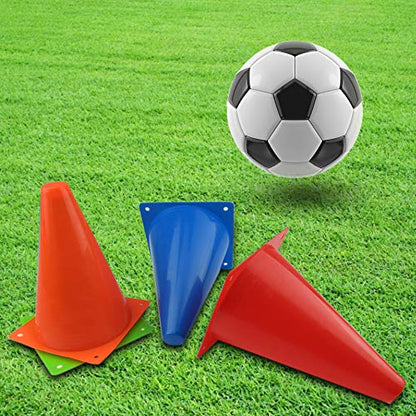 7 Inch Plastic Traffic Cones Sport Training Agility Marker Cone for Soccer, Skating, Football, Basketball, Indoor and Outdoor Games