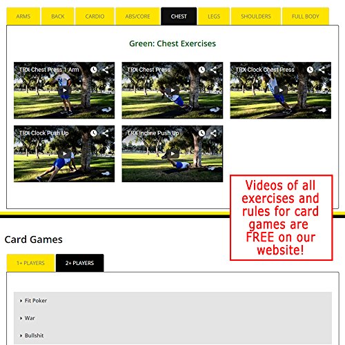 Stack 52 Suspension Exercise Cards TRI Pack. Compatible with All Suspension Trainers. Suspended Bodyweight Resistance Workout Game. Video Instructions Included. Fun at Home Fitness Training Program. - color: Suspension Tri Pack