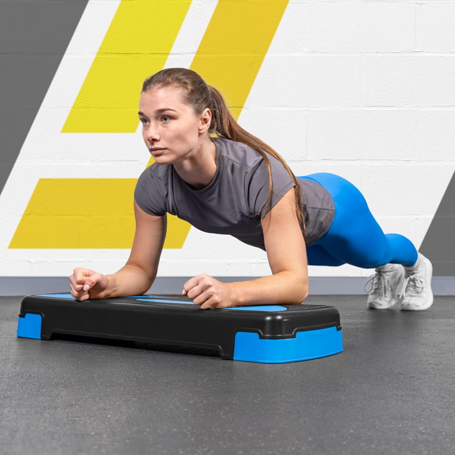 METIS Fitness/Exercise Step – Adjustable Height Levels (4in, 6in & 8in) | Aerobic Step - Home Gym Equipment | Step Up Box For Exercise | [2 Color Options]