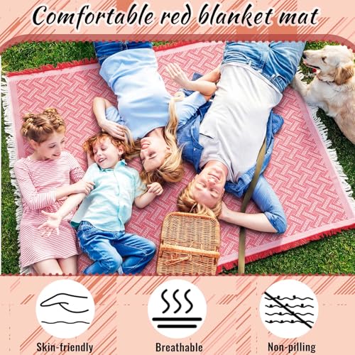 Large Outdoor Picnic Blanket 91x71 Inch Camping Mat Sandproof Woven Boho Mat Giant Beach Towel Travel Essential Yoga Accessories Park Patio Lawn Garden Grass Ground Music Festival Concert