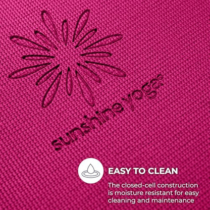 Voyage Yoga Mat, 10 Pack, 72" x 24" Professional Studio and Gym Bulk Yoga Mats, 5mm Thick, Durable, Anti-Tear, Non Slip Fitness and Exercise Mats - color: Fuchsia
