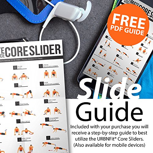 Gliding Discs Core Sliders - Dual Sided Exercise Disc for Smooth Sliding On Carpet and Hardwood Floors - Gliders Workout Legs, Arms Back, Abs at Home or Gym or Travel - Fitness Equipment