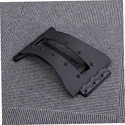 2Pcs Spine Stretcher Lumbar Traction Device for Durable Back Support Mat Stretching for Increased Flexibility Black