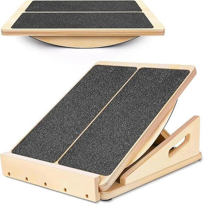 Foldable Wooden Stretch Board Adjustable Calf Stretcher Sports Elastic Indoor Outdoor Ankle