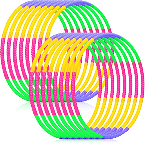 Toy Hoop Detachable Plastic Hoops Exercise Equipment Toy Adjustable Rings for Sports Party Game Dance Pet Training - color: Vinsot
