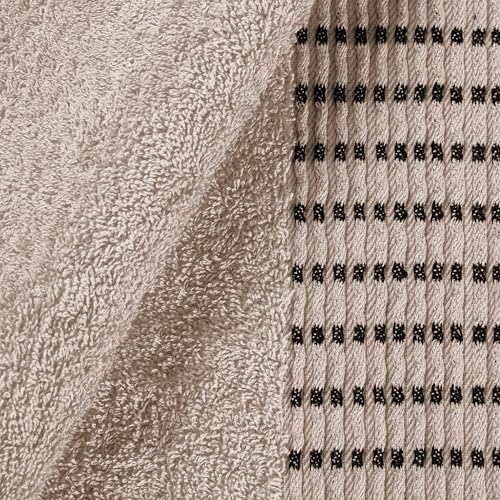 MALLONI HOME Ultra Soft 3 Pack Cotton Towel Set, Contains a Bath Towels 28x55 inch, a Hand Towels 16x24 inch & a Wash Coths 12x12 inch, Ideal Everyday use, Compact & Lightweight - Tan - color: Tan, size: 3 Pack Set