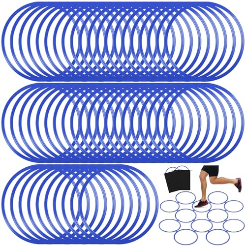 Shappy 50 Pcs Agility Rings Speed with Bags, Training Hoops - color: Blue