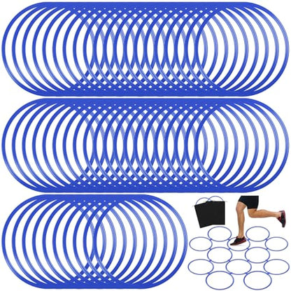Shappy 50 Pcs Agility Rings Speed with Bags, Training Hoops - color: Blue
