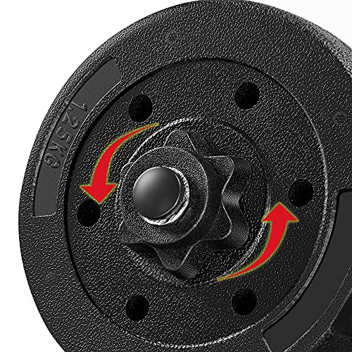 Yaheetech Adjustable Dumbbell Sets Free Weights for Women Men Beginner Dumbbells Changeable Home Gym Apartment Exercise & Fitness Equipment Black - size: 33 pounds