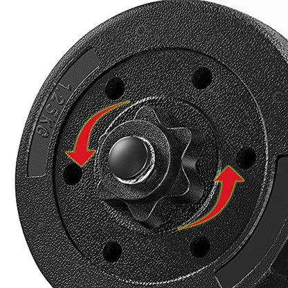 Yaheetech Adjustable Dumbbell Sets Free Weights for Women Men Beginner Dumbbells Changeable Home Gym Apartment Exercise & Fitness Equipment Black - size: 33 pounds