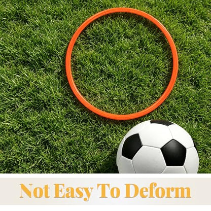 8pcs 12 Inch Agility Rings - Speed Training Hurdles - Plastic Circle 30cm Jumping Hoops for Gymnastics Sports Football Soccer Practice