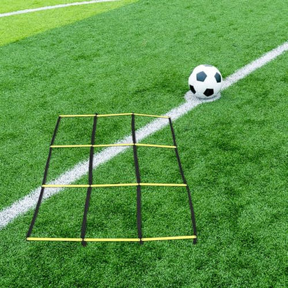Kisangel Football Ladder: Nine-Square Agility Ladder for Soccer Training - Athletic Speed Training Tool for Footwork - Football Agility and Fitness Workouts Supply