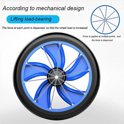 Ab Rolller Wheel Abdominal Exercise Roller - Classic Dual Wheel with Foam Handles - Includes Extra Thick Knee Pad(Blue) - size: Blue