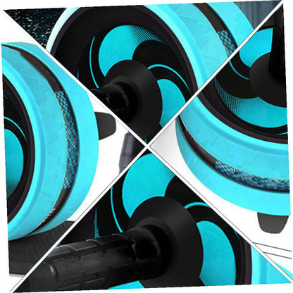 Ab Roller Wheel Exercise Kit with Knee Pad and Jump Rope, Blue Fitness Roller Wheel for Abdominal Exercise and Core Strength Training at Home